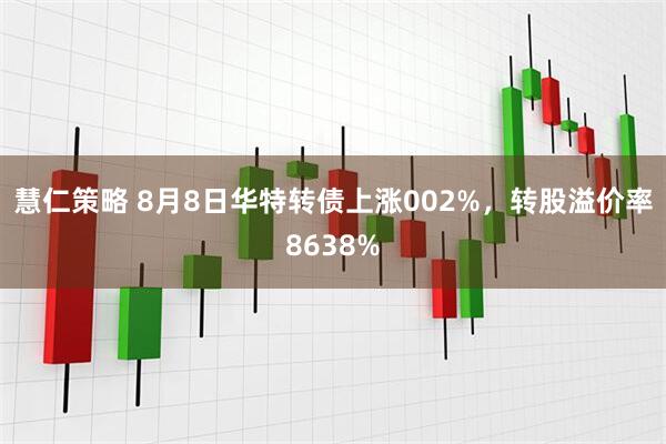 慧仁策略 8月8日华特转债上涨002%，转股溢价率8638%
