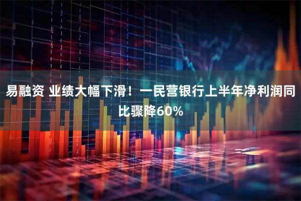 易融资 业绩大幅下滑！一民营银行上半年净利润同比骤降60%